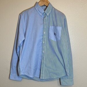 Speed Gear Blue Stripe Long Sleeve Button Down Shirt